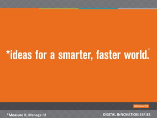 *Measure it, Manage it!  DIGITAL INNOVATION SERIES 