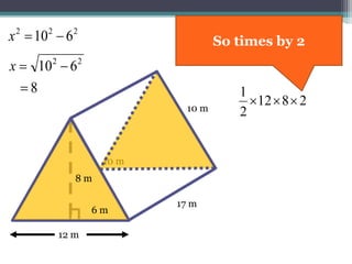 17 m
10 m
812
2
1

10 m
6 m
12 m
22
610 x
222
610 x
8
8 m
Now the Back is the
same as the Front…
 