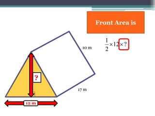 17 m
10 m
Front Area is
?12
2
1

?
12 m
 
