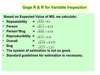Gage R&r Study Report Measurement system analysis | PPT