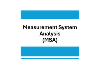 Measurement System Analysis for awareness | PDF