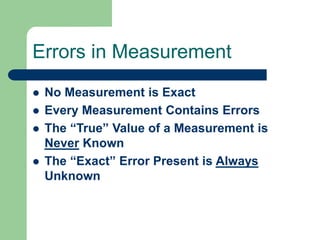 Error Classification Inmeasurement Measurement Theory.ppt