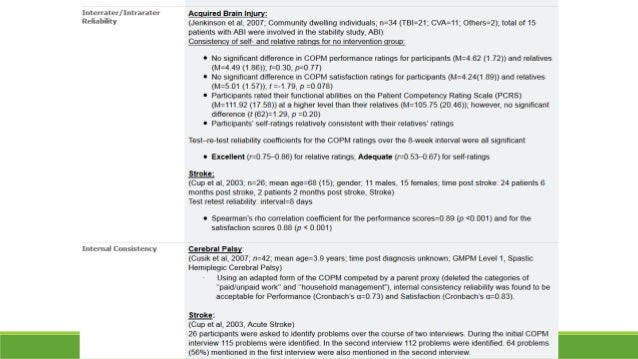 measurement tools for school aged therapy 2015 ppt copm form