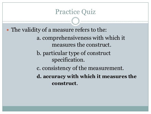 how can you assess validity