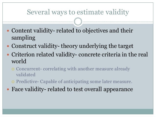 Reliability and validity of measurement - jeslinx