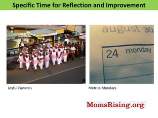Step 7 – Analyze Results
Joyful Funerals Metrics Mondays
Specific Time for Reflection and Improvement
 