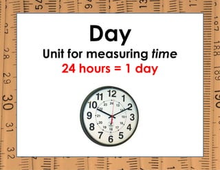 Measuring Time. Word Measurement Unit Vocabulary/Word Wall | PPTX
