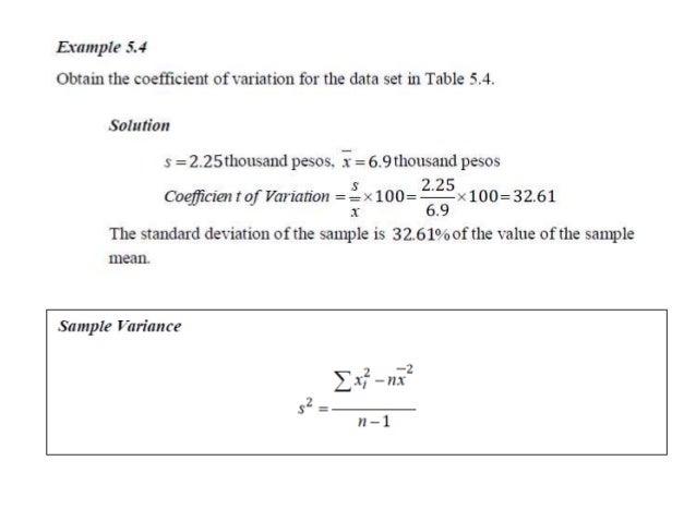 Measure of dispersion