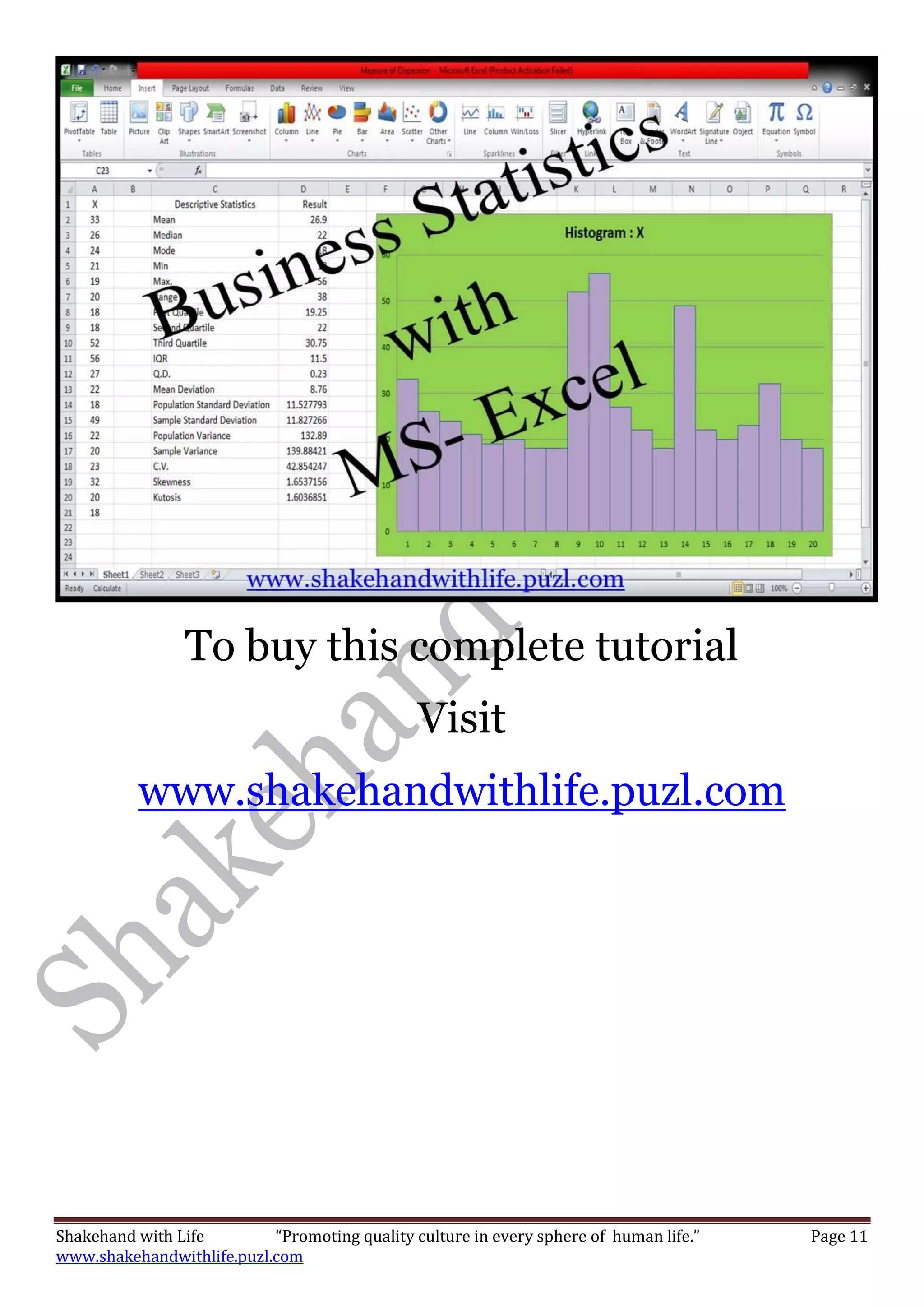 Shakehand with Life “Promoting quality culture in every sphere of human life.” Page 11
www.shakehandwithlife.puzl.com
To buy this complete tutorial
Visit
www.shakehandwithlife.puzl.com
 