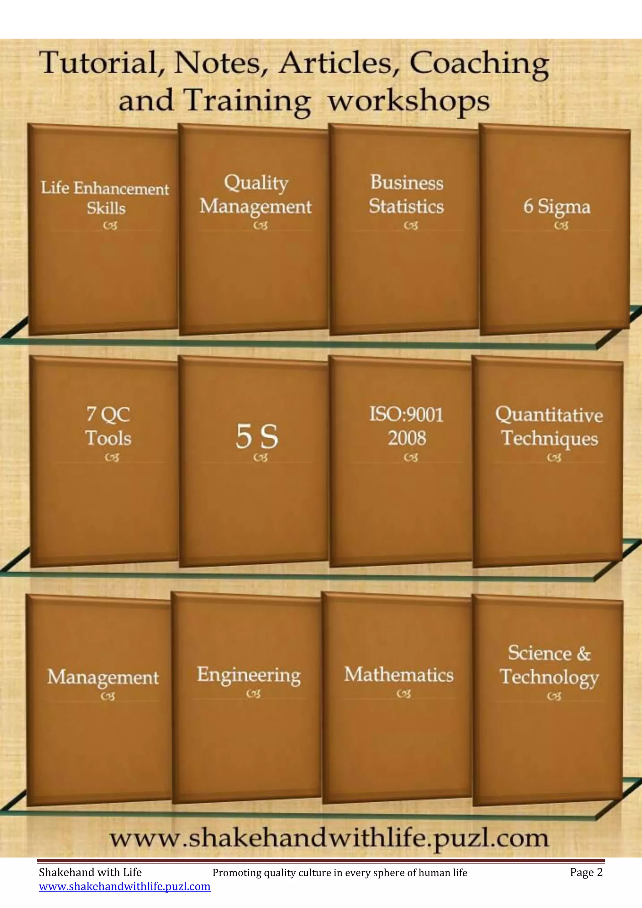 Shakehand with Life Promoting quality culture in every sphere of human life Page 2
www.shakehandwithlife.puzl.com
 