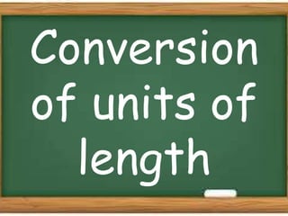 Conversion
of units of
length
 