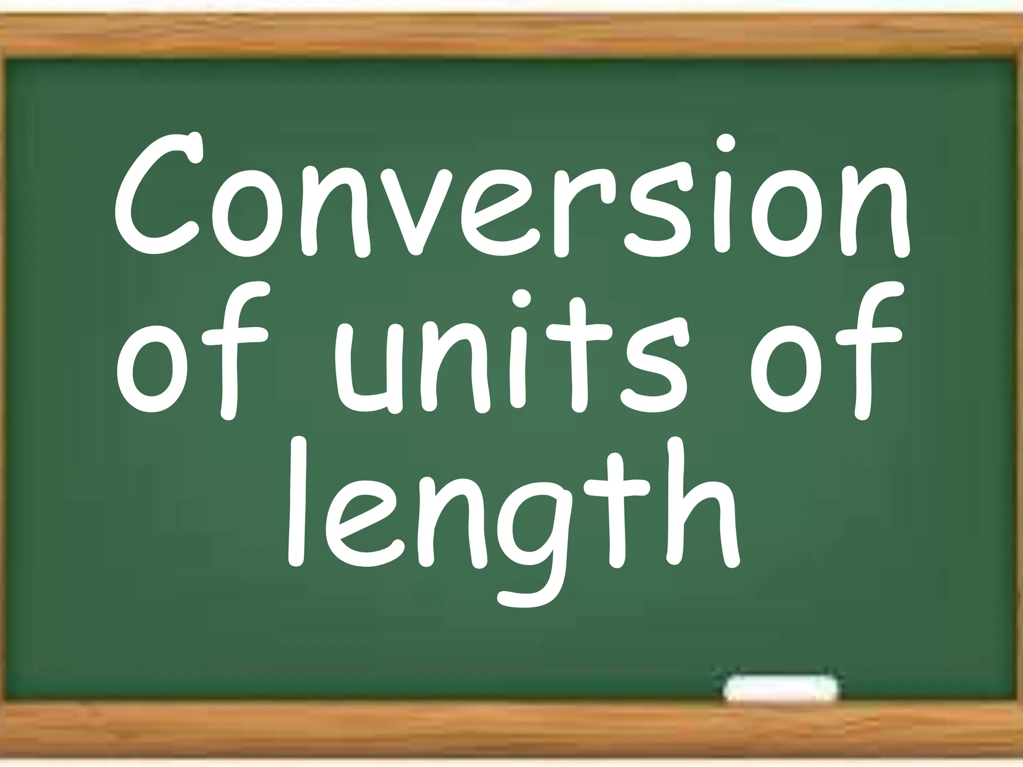 Conversion
of units of
length
 