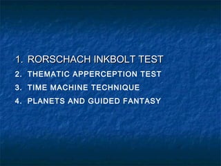 Measure personality by projective technique | PPT