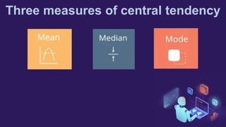 Three measures of central tendency
 