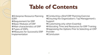 Measures for Successful ERP implementation | PPTX