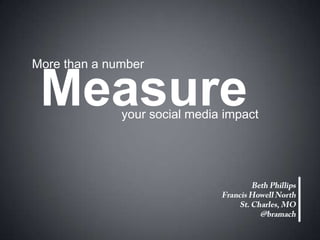 More than a number

Measure

your social media impact

 