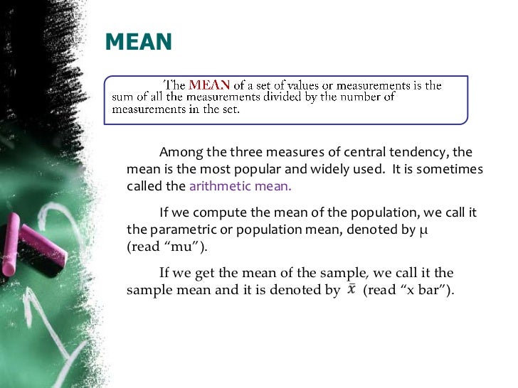 Mean Median Mode Measures Of Central Tendency