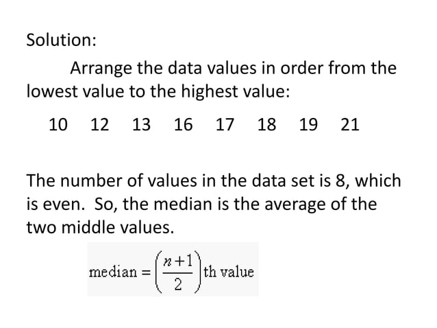 Measures of central tendency