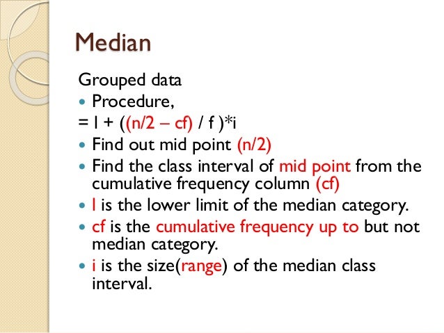 Measures of central tendency