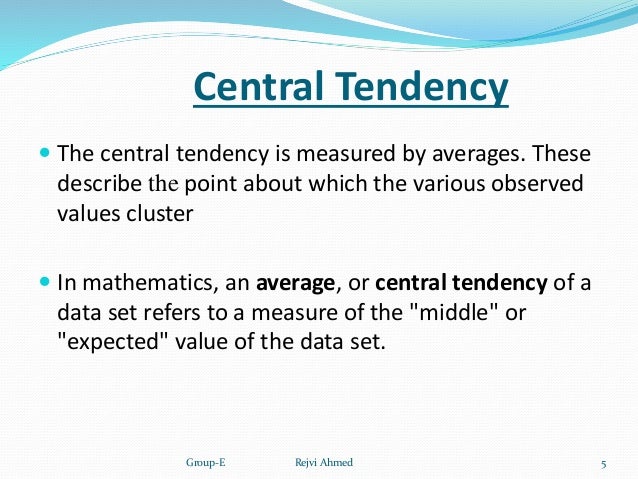 Measures Of Central Tendency