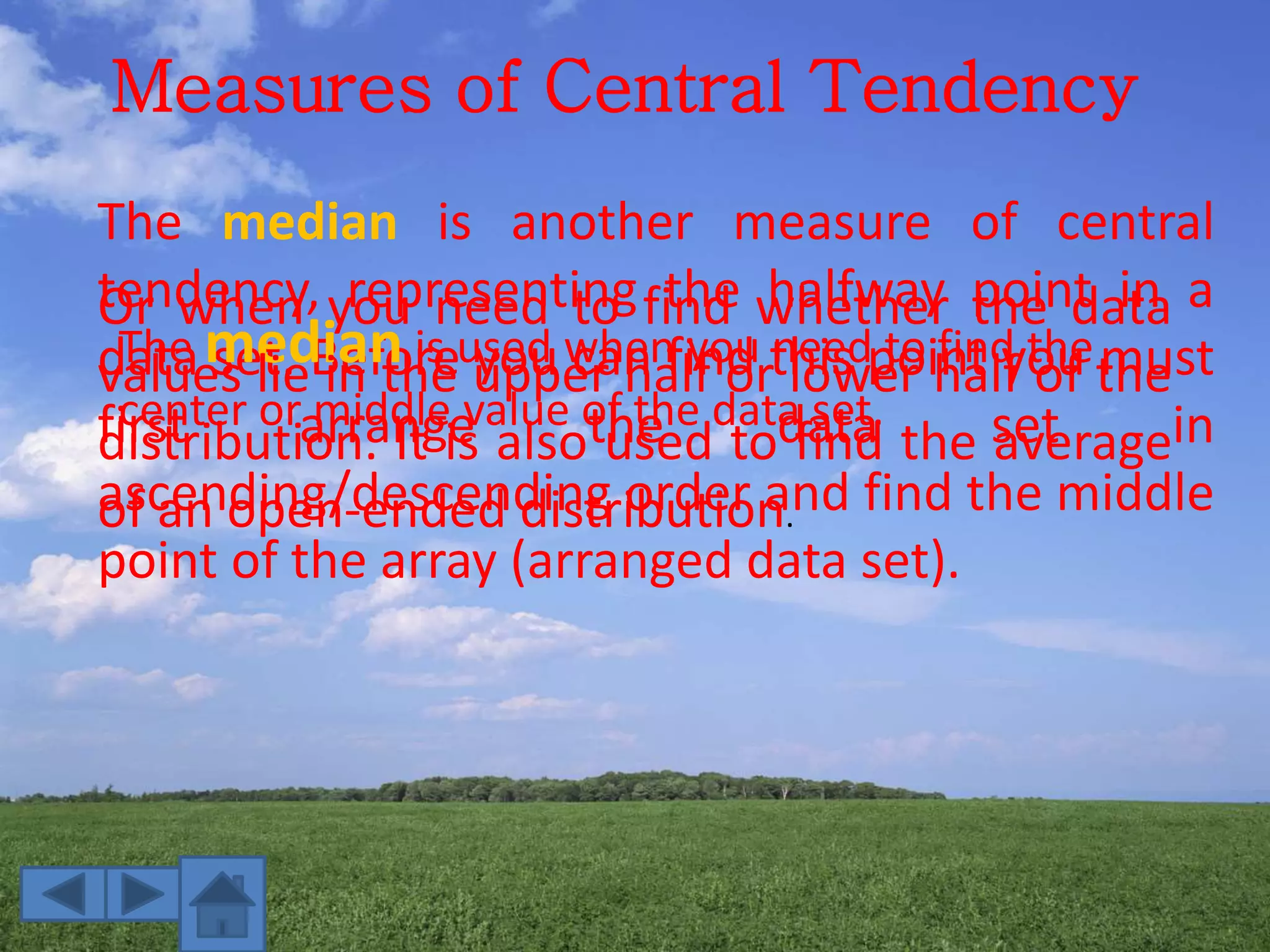 Measures of central tendency | PPT