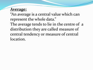 Measures of central tendency | PPTX