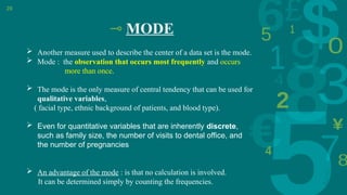 Measures of central tendency-understading data | PPTX