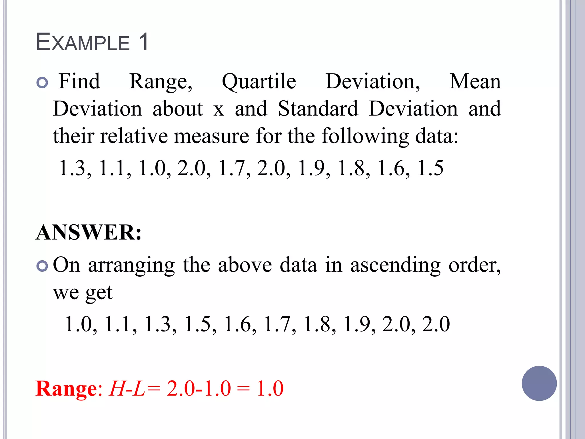 Measures of central tendency and dispersion | PPTX