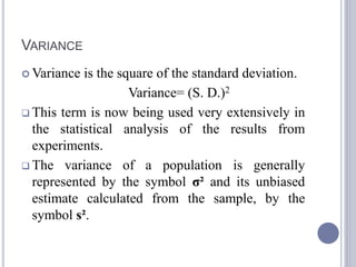 Measures of central tendency and dispersion | PPTX