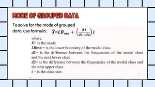 Mode Using Grouping Method Measures of central tendency, Grouped data-1.pdf