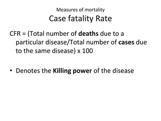 Measures of disease frequency | PPTX
