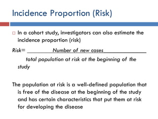 Proportion Risk And Free Risk Measures of Disease Occurrences IN BIOSTAT | PDF