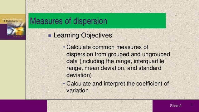 Measures of dispersion