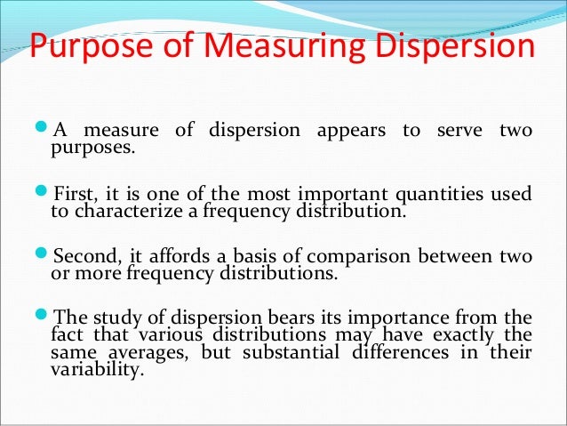 Which Of The Following Is Not A Measure Of Variability Measures of dispersion