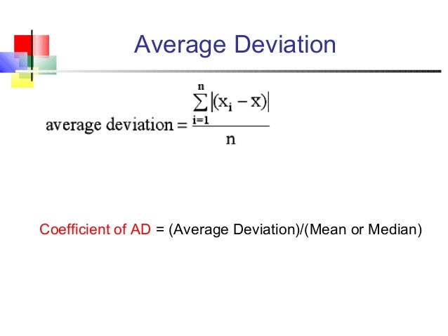 Measures of dispersion