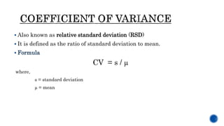 Formula Of Rsd Measures of Dispersion | PPTX