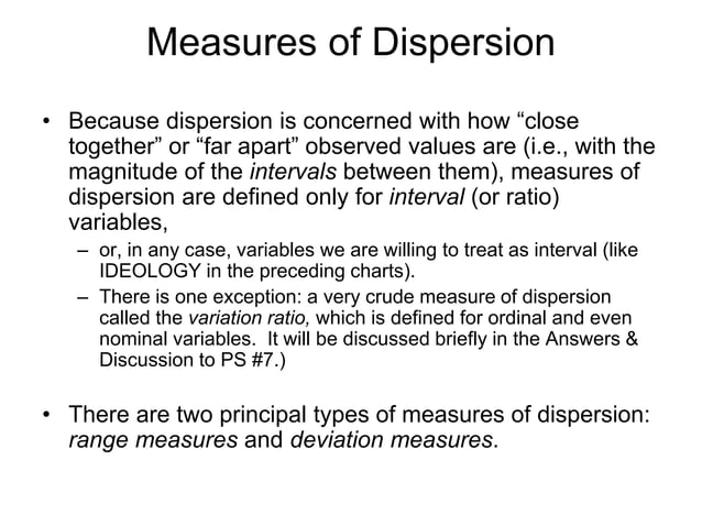 Measures of dispersion | PPT