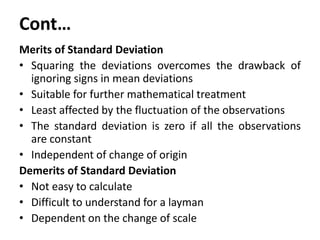 Understanding Deviation Measures of dispersion | PDF