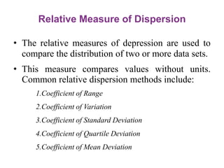 Measures of dispersion | PDF
