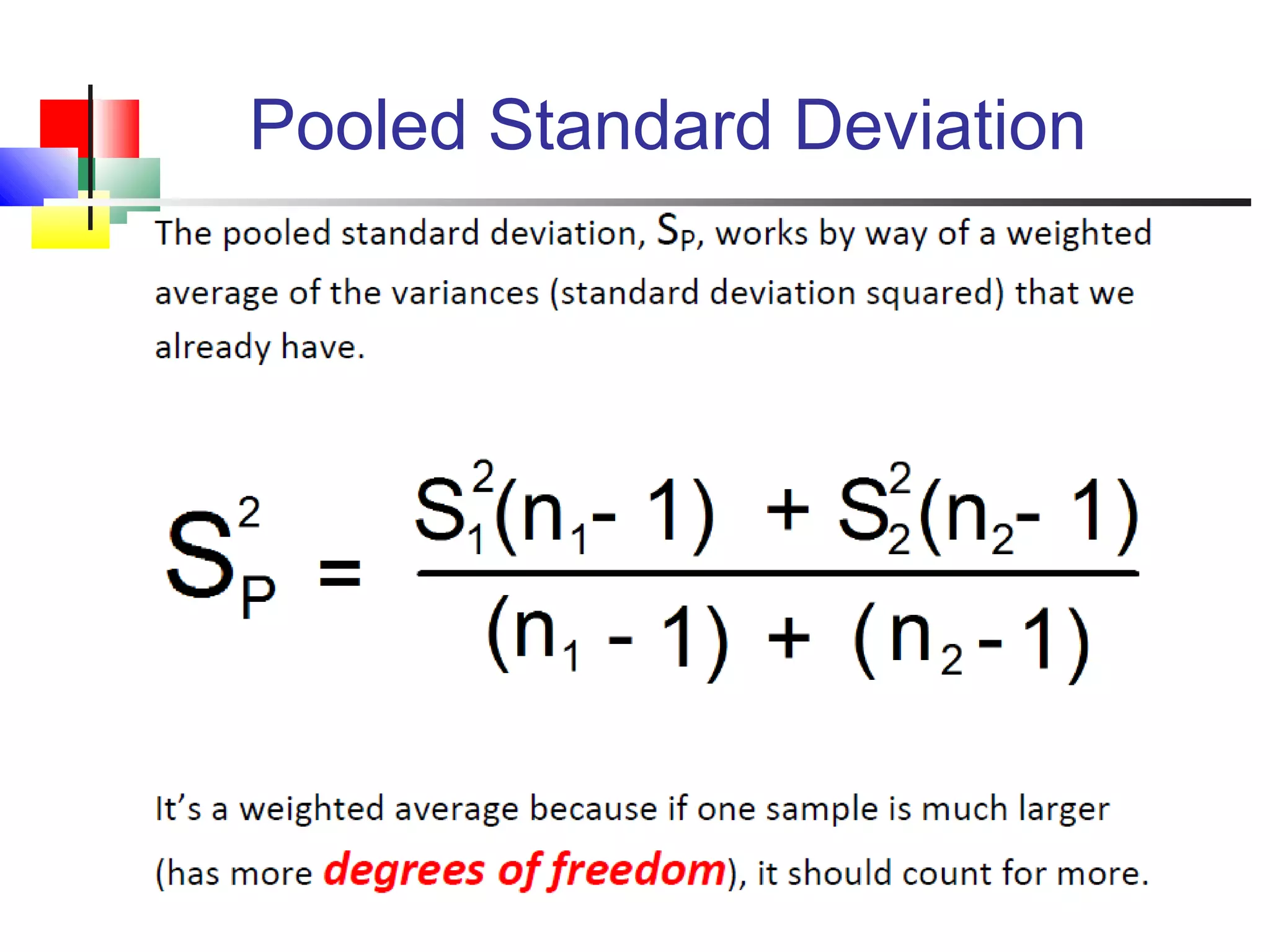 Pooled Standard Deviation
 