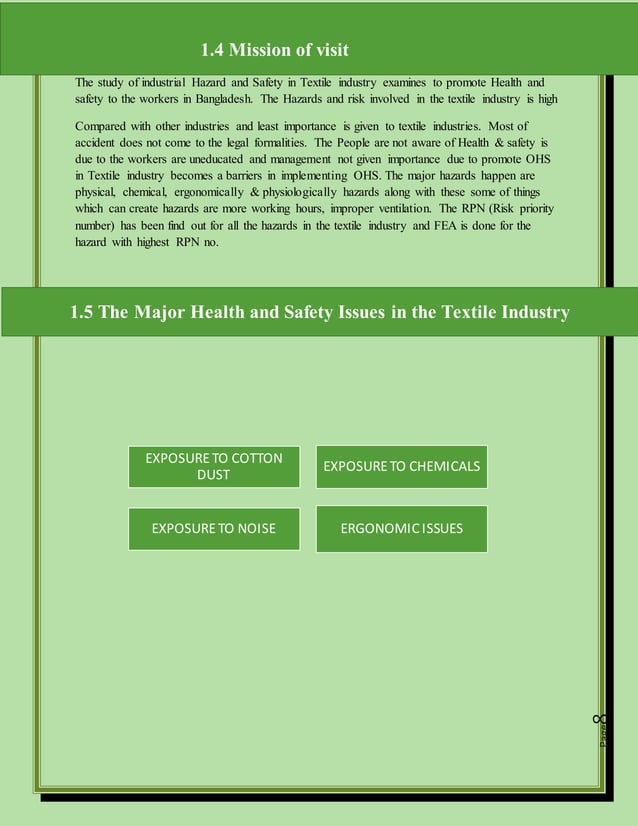 Measures Of Health And Safety In Textile Industry