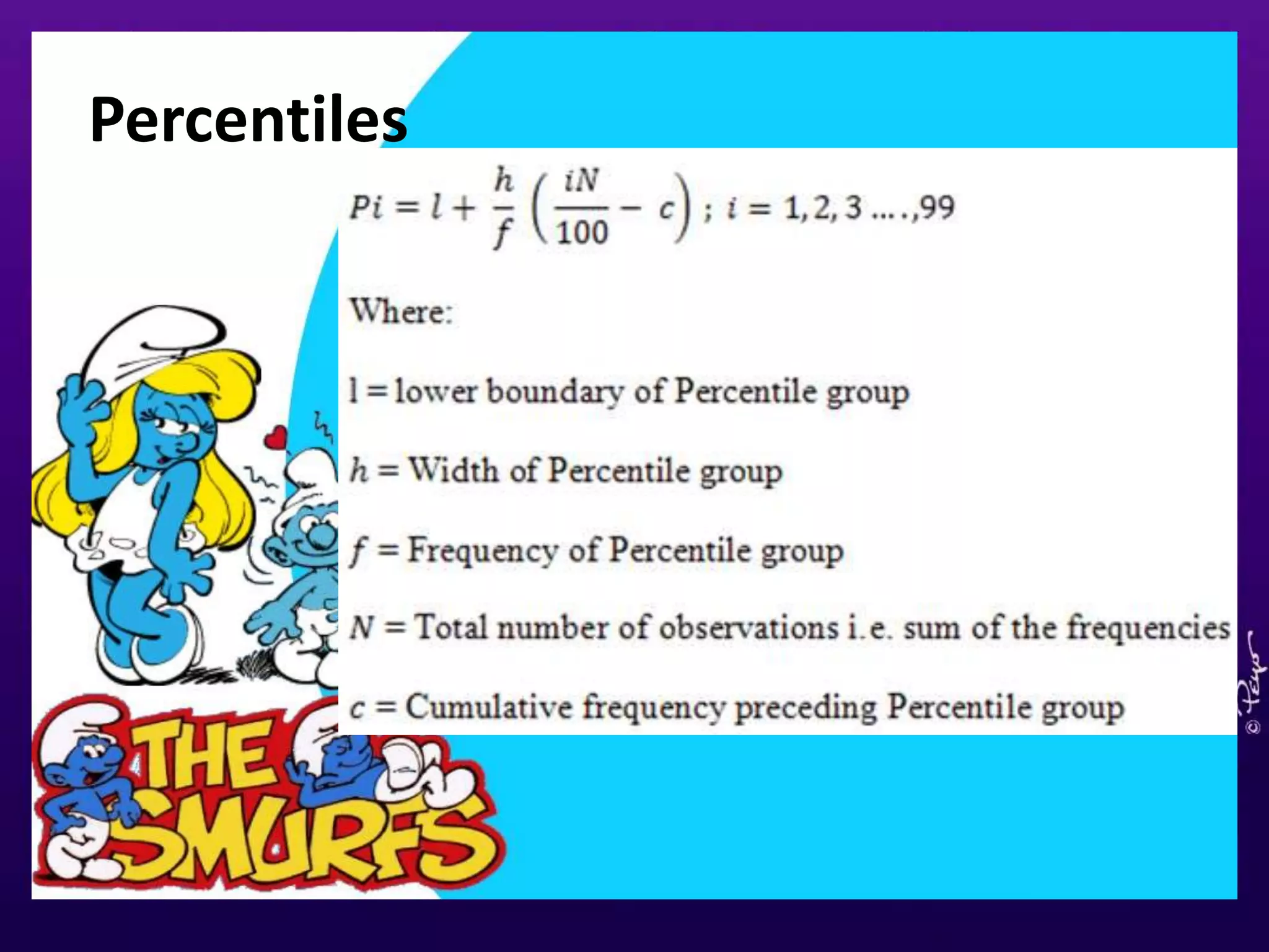 Percentiles
 