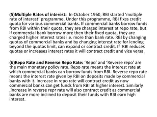Measures of monetary policy of india | PPTX