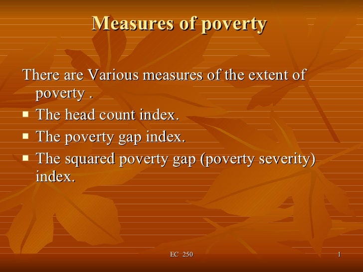 Measures of poverty