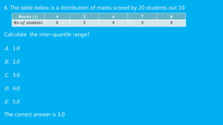 Measures of spread revision | PPTX
