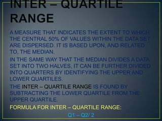 Measures of variability and range for ungrouped data | PPTX