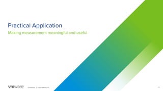 25
Conﬁdential │ ©2021 VMware, Inc.
Practical Application
Making measurement meaningful and useful
 