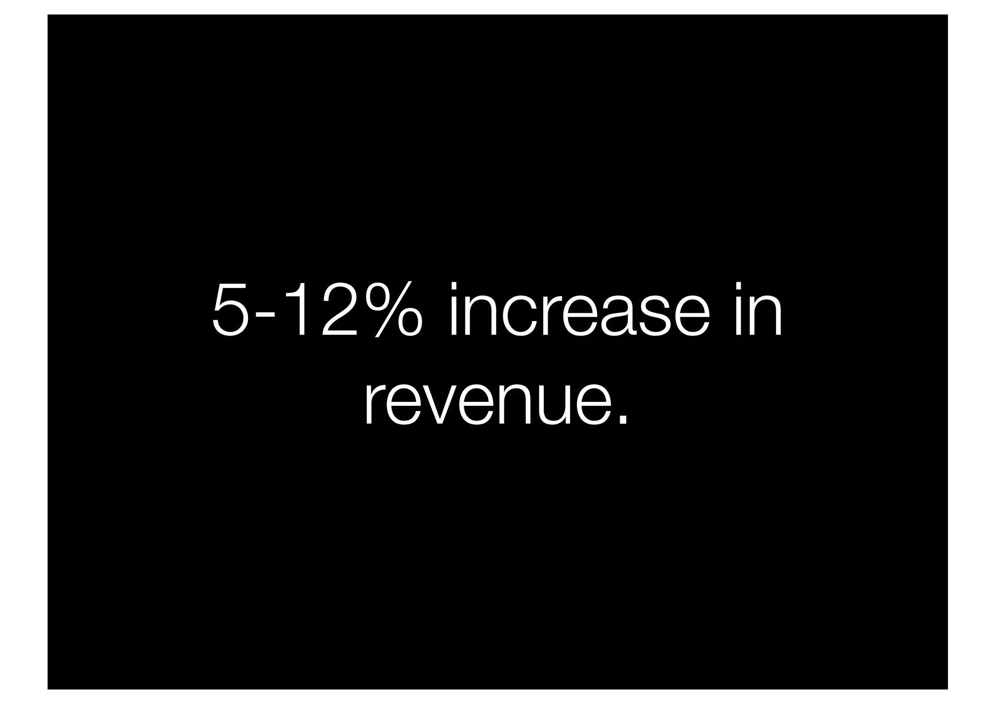 5-12% increase in
    revenue.
 