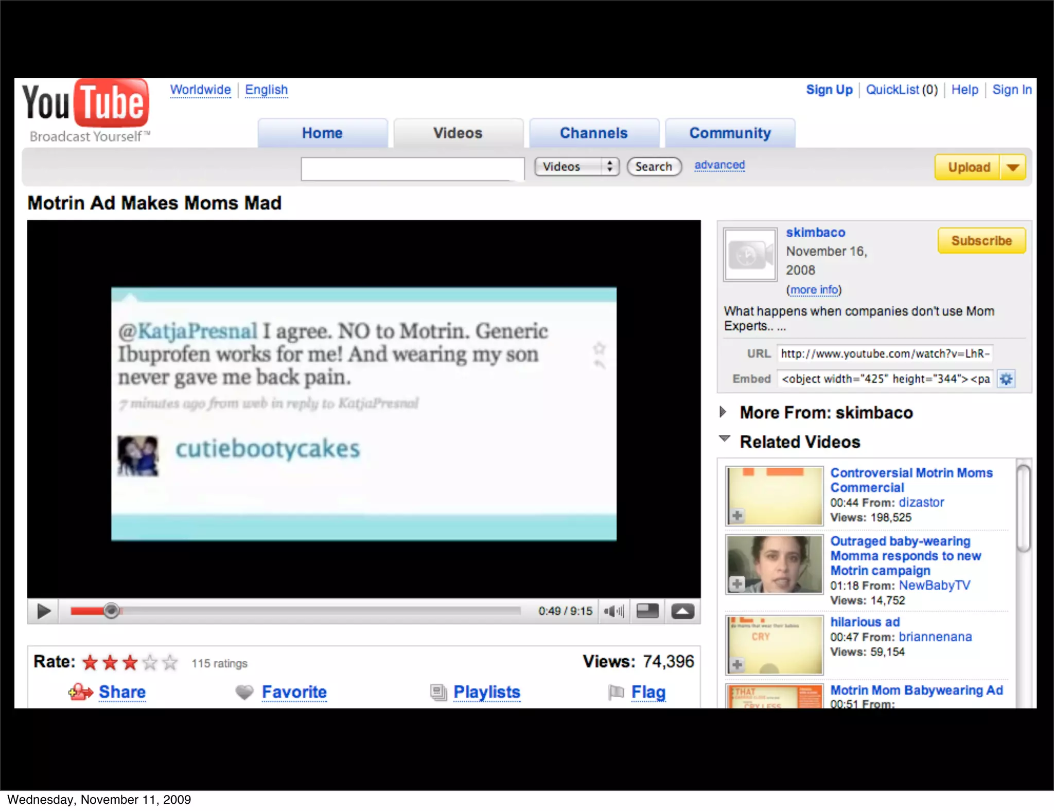 !
Wednesday, November 11, 2009
 