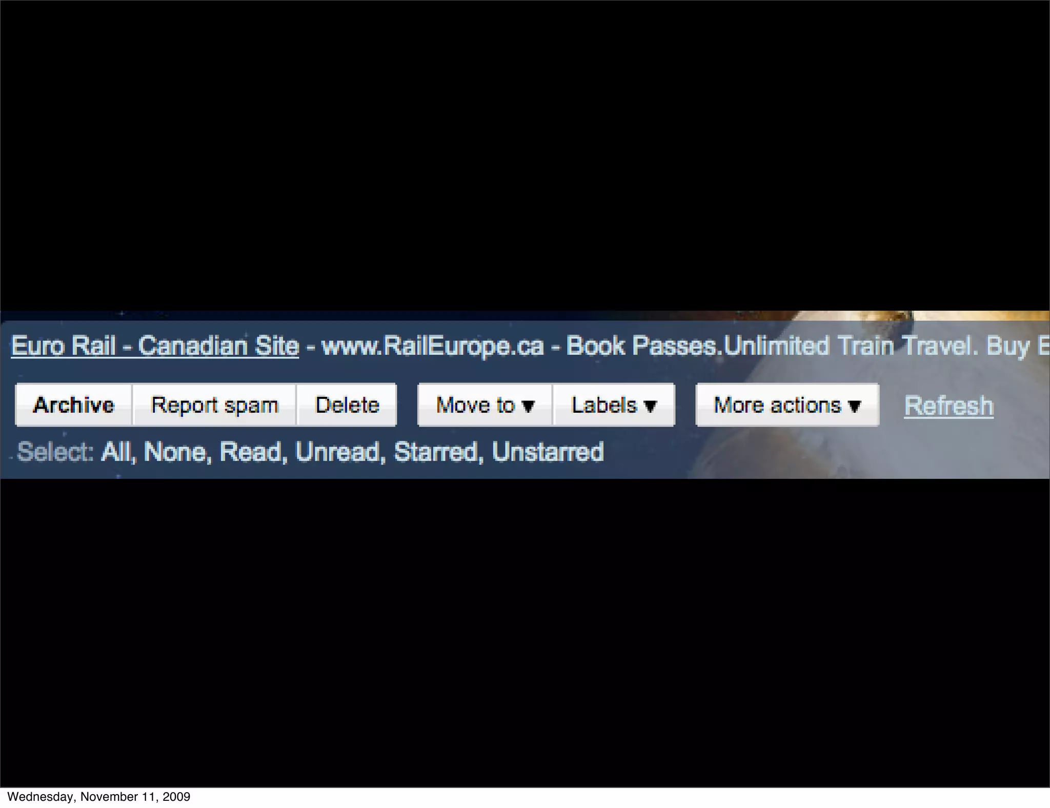 Wednesday, November 11, 2009
 